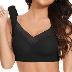 Generisch Damen Hatme Haltungskorrektur BH Wmbra BH Original Frauen Nahtlos BH ohne Bügel Comfy Haltungskorrektur Rücken BH Damen Push-Up BH Gepolstert Klassische Atmungsaktiver Bustier von Generisch