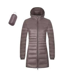 Generisch Damen Lsolierter Daunenmantel Winter Kapuzen-Steppjacke mit Kunstpelz Female Winterjacke Beheizbare Winterjacke Damen Daunenjacke Damen Winter Only Mantel Weste Damen Schwarz Lederoptik von Generisch