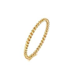 Generisch Damen Ring Ehering Edelstahl Fingerring Schmuck (Gold, 60 (19.1)) von Generisch