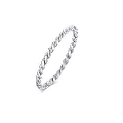 Generisch Damen Ring Ehering Edelstahl Fingerring Schmuck (Silber, 60 (19.1)) von Generisch