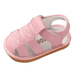 Generisch Dance Sneaker Fußgänger Schuhe erste Baby Sandalen Mädchen einzige weiche baby-Schuhe Erste Laufschuhe Baby (Pink, 6-9 Months) von Generisch