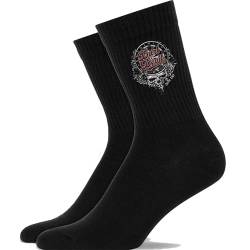 Generisch Dart Devil Totenkopf Dartspieler Dartsport-Fan - Atmungsaktive Sportsocken Tennissocken Crew Socks Baumwolle Socken von Generisch