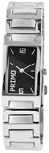 Generisch Design Damen Armband Uhr Schwarz Silber Analog Metall Rechteck Mode Trend Quarz A63022S5IU von Generisch
