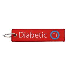 Generisch Diabetes Typ 1 Schlüsselanhänger Diabetiker T1 Diabetic Keychain ROT von Generisch