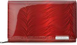 Generisch Elegante Leder Damengeldbörse Geldbeutel lackiert Muster rot Jennifer Jones von Generisch