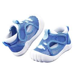 Generisch Hausschuhe 27 Kleinkind-Sandalen für und Mädchen, Baby-Neugeborene, Sommer-Sneaker, niedliche atmungsaktive Netz-Rutsch-Design, Wandersandalen Schuhe Kinder Mädchen 24 (Blue, 23 Infant) von Generisch