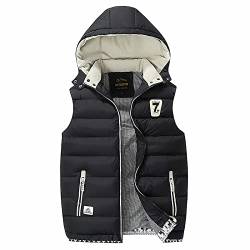 Generisch Herren Weste Elegant, Outdoor Jacke Herbst Reißverschluss Regelmäßige Mit Vielen Taschen Westen Gilet Steppweste Sport Dünne Sommer Sport Für Softshell Arbeit Gilets (XXL, Schwarz) von Generisch