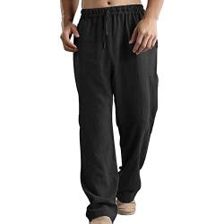 Generisch Hose Leinenhose Herren Herren Leinenhemd Herren Leinenhose Jogger Cargo Pants Strandhose Herren Lang 3XL von Generisch