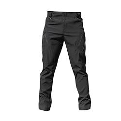 Generisch Hosen Herren Trachtenkleidung, Pants Elastic Fabric Ix9 Special Service Pants Overalls Lederhose Damen Tracht Kurz Schwarze Hose Arbeits Klamotten Für Männer Dehnbund 5XL (XXL, Schwarz) von Generisch