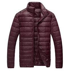 Generisch Jacke Herren Winter Outdoor Warm Steppjacke Leicht Reißverschluss Übergangsjacke Herren Parka Jackets For Men Jackett Herren Winter Winter Jacke von Generisch