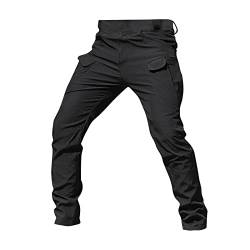 Generisch Jogginghose Herren, City Special Service Hose Army Fan Activewear Für Herren Cargohose Stretch Lang Outdoor Hosen Elastische Taille Pants Mit Taschen Cordhose Jeans Sweatpants (3XL, Black) von Generisch