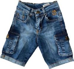 Generisch Jungen Kinder Jeans Shorts Kurzhosen Blau 104-110 von Generisch