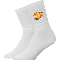 Generisch Kaffee - Atmungsaktive Sportsocken Tennissocken Crew Socks Baumwolle Socken von Generisch