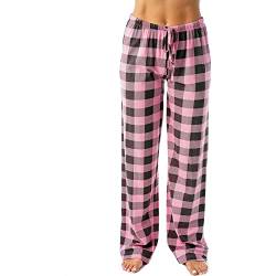 Generisch Karierte Hose Damen Pyjamahose Kariert Weihnachtsschlafanzüge Pyjamahose Schlafanzug Kariert Damen Schlafanzug Flanell Damen Weihnachts Schlafanzug Matching Pyjamas von Generisch