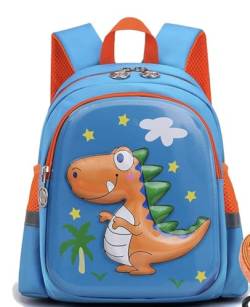 Generisch Kinderrucksack 3D,Suissewin DreamPark Rucksack, Kinder, Kita Rucksack, Kindergartenrucksack jungen, Kindergartenrucksack mädchen, Wanderrucksack Kinder (Hellblau/Orange) von Generisch