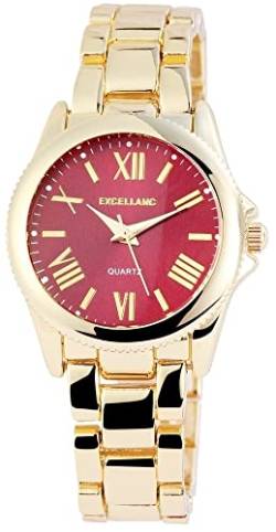 Generisch Modische Damen Armband Uhr Rot Gold Analog Metall Quarz von Generisch