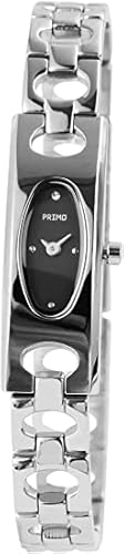Generisch Modische Damen Armband Uhr Schwarz Silber Metall Analog Rechteck Quarz A69141S5KVU von Generisch
