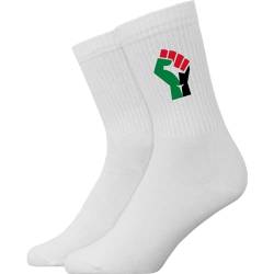 Generisch Palästina Palestine Palästinensische Flagge - Atmungsaktive Sportsocken Tennissocken Crew Socks Baumwolle Socken von Generisch