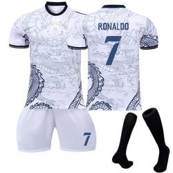 Generisch R.Madrid Drachen Fußball Trikot Kinder und Erwachsene, Spezieller Entwurf, Fussball, Limitierte Auflage, Beschränkte Auflage, Kommen Sie mit Shorts Socken von Generisch