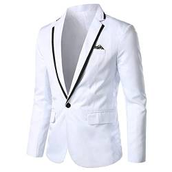 Generisch Sakko Herren, Leicht Business Stretch Sommer Anzugjacken Anzug Leinen Sportlich Große Größen Regular Fit Sakko Freizeitanzug 4XL Modern Hochzeit Dünn Blazer Jackett von Generisch