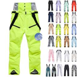 Generisch Schneehose Damen - Schneehose Mädchen Damen Wasserdicht Winter Snowboardhose 48 Skihose Übergröße Winterhose Große Größen Kurzgröße XXL Schwarz Snow Pants Women Kurzgroesse Schneehosen von Generisch