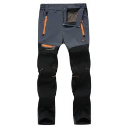 Generisch Schneehose Herren Herbst Wasserdicht Atmungsaktiv Stretch Softshellhose Skihose Lang Weit Winter Kurzgröße Wanderhose Outdoor Hose Warm Winddicht Sporthose Trekkinghose von Generisch