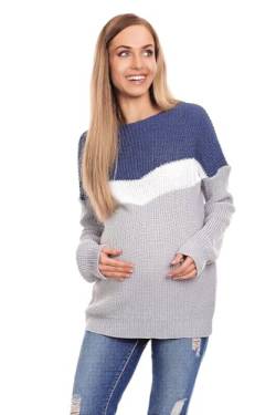 Generisch Schwangerschaft Pullover Model 132026 Peekaboo (Mulitcolor Blau/Weiß/Grau) von Generisch