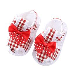 Generisch Sneaker Mädchen 23 Baby-Mädchen-weiche Kleinkind-Schuhe Säuglings-Kleinkind-Schuhe Prinzessin-Schuhe Kleidung Mädchen 1 Jahr (Red, 20.5 Toddler) von Generisch