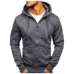 Generisch Sweatjacke Herren Mit Kapuze Pullover Dünn Leicht Outdoor Baumwolle Sommer Kapuzenjacke Kapuzenpullover Reißverschluss Zip Hoodie Jacke Kaputzensweatjacke Trainingsjacke von Generisch