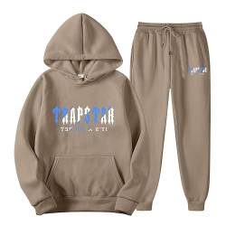 Generisch Trapstar Jogginganzug Herren Tgj Anzug Nofs Tracksuit Hebinon Babestar Corteiz T Shirt Jogger Uk Drip Clothes Zip Hoodie Y2K Jogging Herren Anzug Weiß Sport(D009,XL) von Generisch