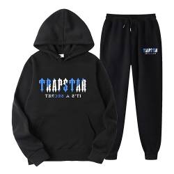 Generisch Trapstar Jogginganzug Herren Y2K Yk2 Clothing Hoodie Y2K Hip Hop Anzug Trapstar Shooters Trepstar Corteiz Baggy Jeans Y2K Nfs Tracksuit Cargo Jogger Für Herren Fitness Gsm B24,XL von Generisch