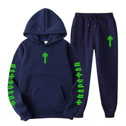 Generisch Trapstar Trainingsanzug Herren None Of Us Tracksuit Jacke Jogging Anzüge Männer Cortez Tracksuit Football Marseille Trainingsanzug Klamotten Herren Zip Hoodie Y2K Elevate (C010,M) von Generisch