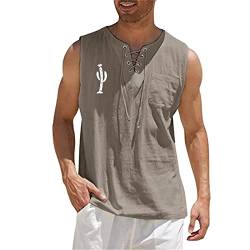 Generisch Tshirt Herren Tanktop Muskelshirt Gym SPOR Unterhemd Fitness Bodybuilding Trägershirts ärmellose Laufenshirt Bodybuilding Fitnessshirt (01 Dunkelgrau,L) von Generisch