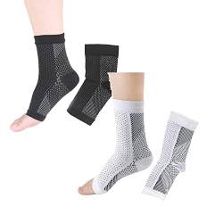 Generisch Unisex Socken bequemer Knöchelschutz Fersenfunktion Kompressions- und Fersensocken Socken Neugeborene Junge Sneaker Socken (2 PaarE-A+B, S) von Generisch