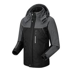 Generisch Wasserdichter Beutel, Herren Regenjacke Outdoor Atmungsaktive Wandern Funktionelle Winddichte Mit Kapuze Mens Jacket Regencape Für Männer Atmungsaktiv Winter Coat (3XL, Schwarz) von Generisch