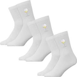 Generisch Weißweinflasche - Atmungsaktive Sportsocken Tennissocken Crew Socks Baumwolle Socken von Generisch