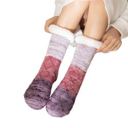 Generisch Winter-Bodensocken, Bodensocken Damen,Slipper-Socken für Damen - Bequeme flauschige Schlafsocken, rutschfest, atmungsaktiv, für Kinder, Männer, Geschenke für schwangere Mütter von Generisch