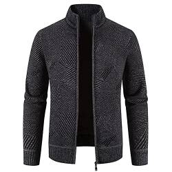 Generisch Winter Jacket Herren, Wasserdichte Winddichte Winterjacke Warme Fleece-Futter Ski Regenmantel Black Jacket Men Field Herren Bomberjacke Tarn Jacket Snow Foxtrot Jacket (XL, Dunkelgrau) von Generisch