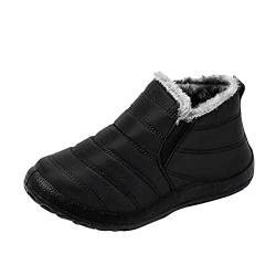 Generisch Winterboots Herren Warm Rutschfest Schwarz Snow Boots Wasserdicht Winter Schneeboots Snowboots Gefüttert Waterproof Winterstiefel Herren Damen Boots Stiefeletten von Generisch