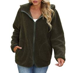 Generisch Wintermäntel für Damen Fleecejacke Langarm Cardigan Sweatshirts Open Front Oberbekleidung Damen Mantel Schwangerschaft Vielseitig Jacken Pullover von Generisch