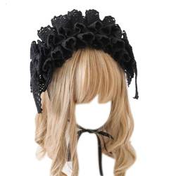 Gothic Maid Kopfschmuck für Damen, Schleife, Stirnband, Cosplay, Haarband, Hochzeit, Party, Haarreifen, Kopfbedeckung, Styling-Werkzeuge von Generisch