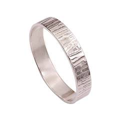 Goyal Jewels Silberring aus massivem 925er Sterlingsilber schöner Bandring alle Größen Männer Frauen Ring Geschenkartikel Statement handgefertigter Schmuck GESR51 (52 (16.6)) von Generisch