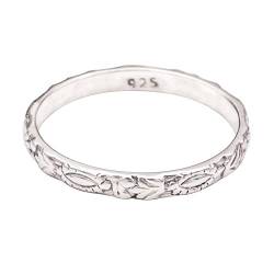 Goyal Jewels Silberring aus massivem 925er Sterlingsilber schöner Bandring alle Größen Männer Frauen Ring Geschenkartikel Statement handgefertigter Schmuck GESR65 (68 (21.6)) von Generisch