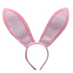 Hasenohren Haarreif, Hasenkostüm Damen, Hasenkostüm Erwachsene, 1 Stück Hase Ohren Haarbänder für Damen,Ostern Geschenke Karneval Ostern Party Kinder Erwachsene (A5-Pink) von Generisch