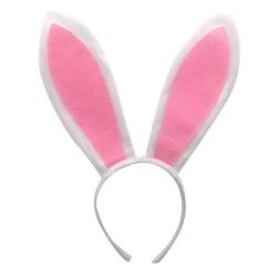 Hasenohren Haarreif, Hasenkostüm Damen, Hasenkostüm Erwachsene, 1 Stück Hase Ohren Haarbänder für Damen,Ostern Geschenke Karneval Ostern Party Kinder Erwachsene (A5-White) von Generisch