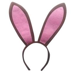 Hasenohren Stirnband Haarband Damen Stirnbänder Ostern Haarreif Haarreifen Haarschmuck für Fasching Karneval Kostüm Zubehör für Kinder und Erwachsene Karneval Halloween Fasching (B4-Coffee) von Generisch