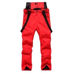 Herren Damen Snowboardhose Winddicht Wasserdicht Schneehose Gefüttert Warm Mit Verstellbarer Träger Skihose Schneehose Outdoorhose Softshellhose Winter von Generisch