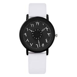 Herrenuhren Analogue Quartz Armbanduhr für männer Dial Quarz Sleek minimalistische Herrenuhr Modegeschenk aus Leder mit Band Herrenuhr Armbanduhren Für Valentine (B-2, One Size) von Generisch