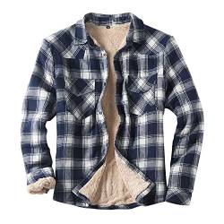 Holzfällerjacke Herren : Teddyfleece Outdoor Holzfällerjacke Innenfleece Holzfäller Flanellhemd Kariert Holzfällerjacke Fleece Gefüttert Karo Thermohemd Strickjacke Übergangsjacke Sherpa Teddyfutter von Generisch