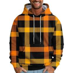 Hoodie Herren Sweatshirt Herren Mit Taschen Sport Sweatshirt Herren Kariert Männer Hoodie Herren Sweatshirt Langarm Mit Kapuze Pullover Herren Winter Vintage Hoodie Arbeits Sweatshirt Herren von Generisch